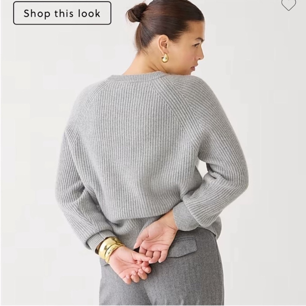RARE! NWT - J.Crew Ribbed cashmere oversized sweater - XS - Picture 4 of 7